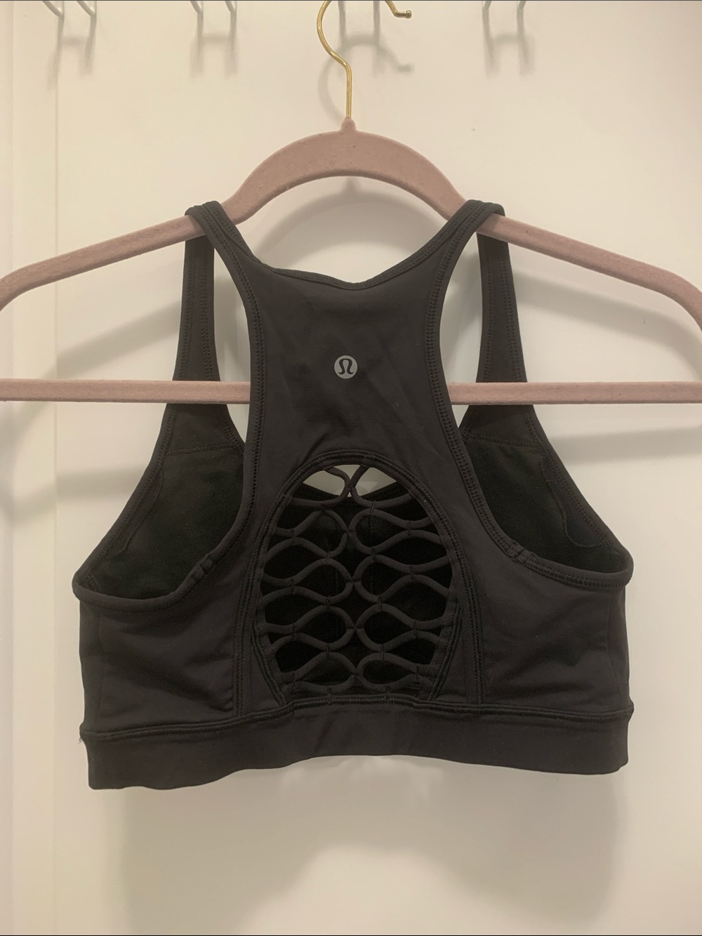 lululemon athletica Black Racerback Sports Bra with Supportive Band